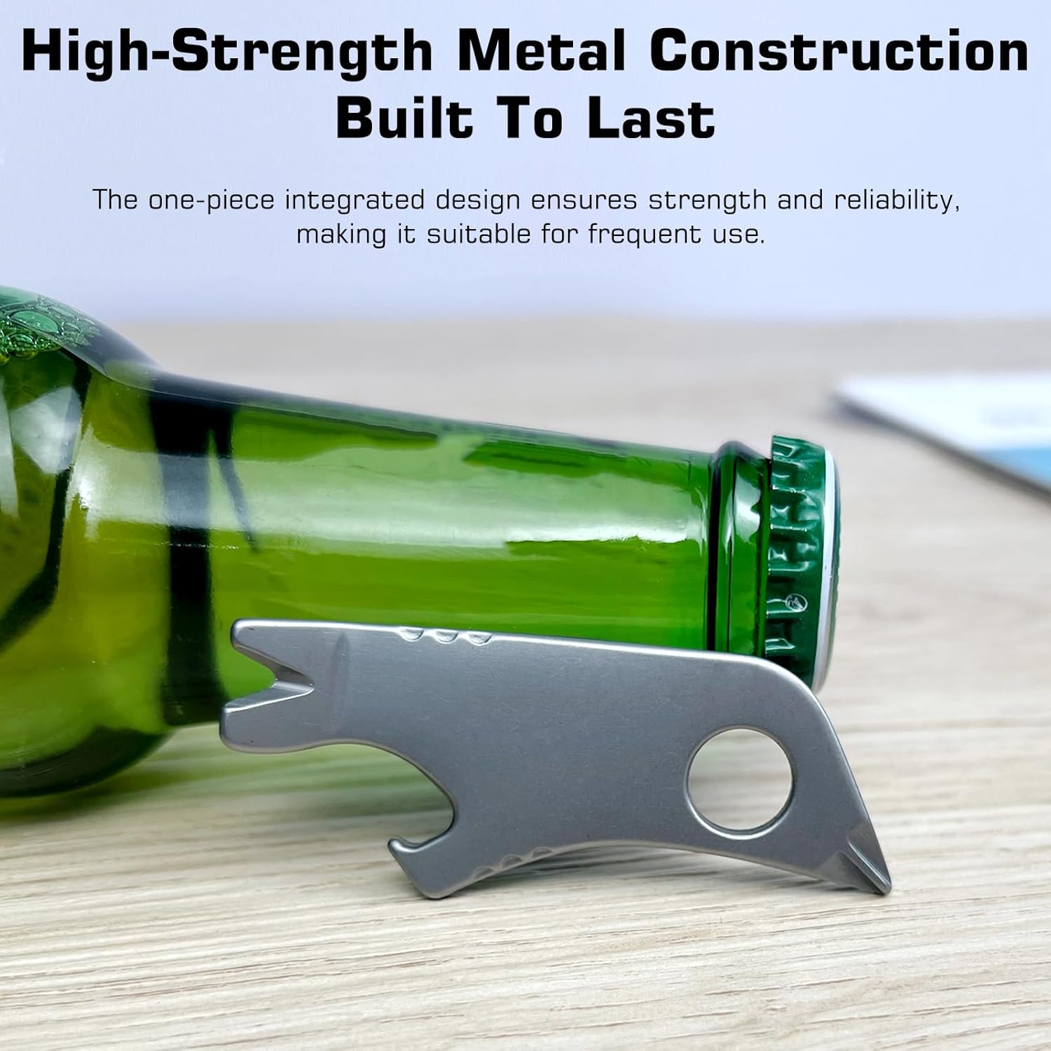 Silver Keychain Multitool Bottle Opener, Portable EDC Utility Tool with Screwdriver