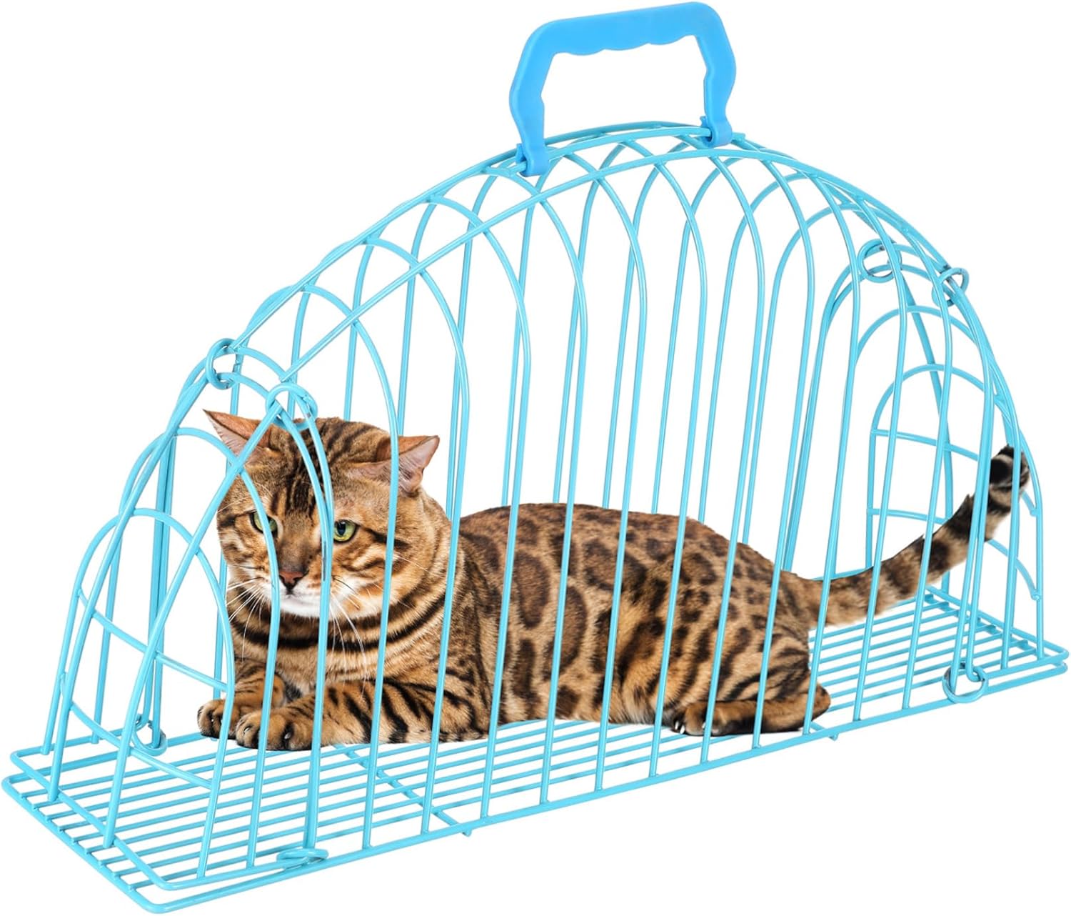 Mikikit Cat Bathing Cage Breathable Netting Professional Cat Grooming Shower Cage 1-Piece Scratch PET Enclosure