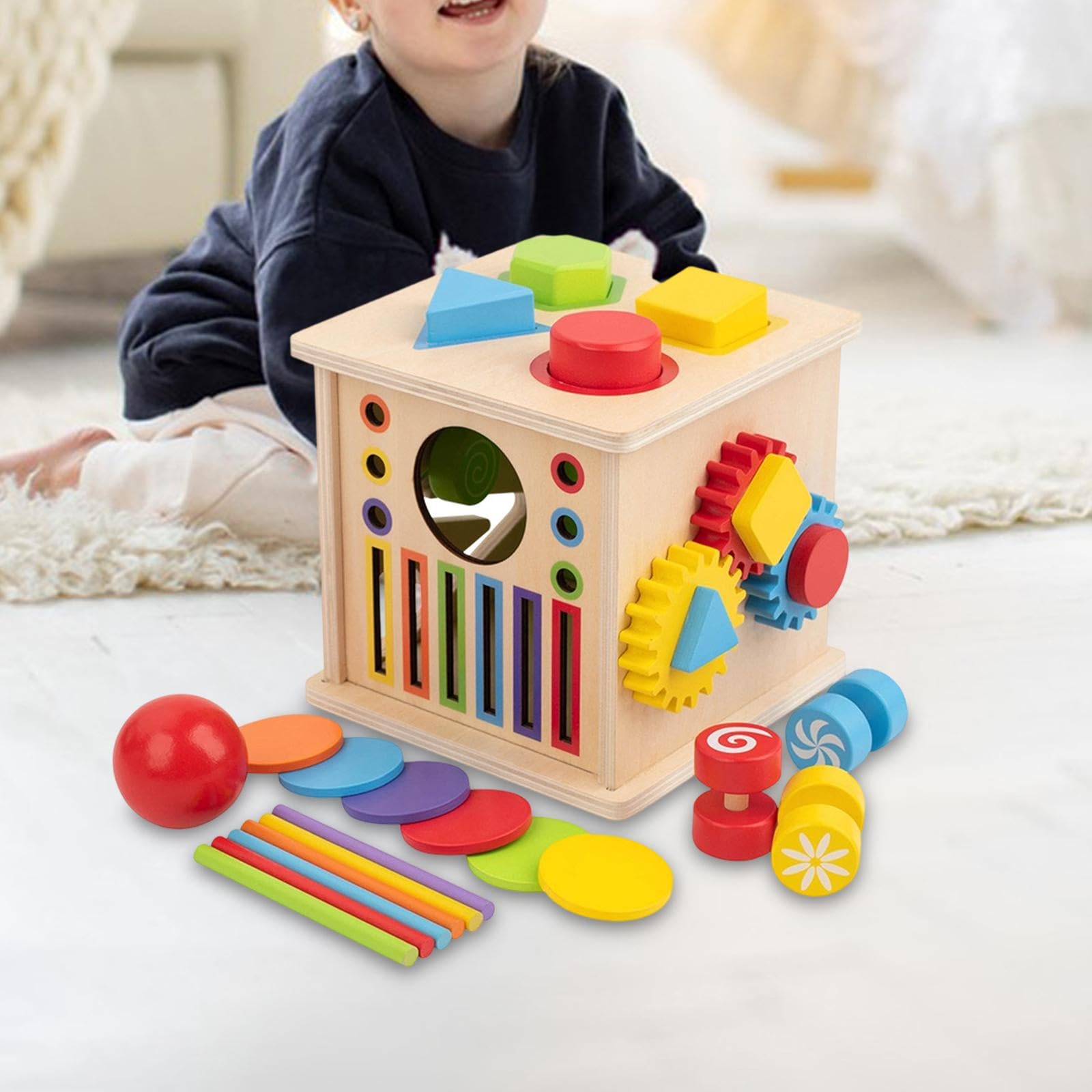 Farb Und Formensortierspielzeug Zur Farberkennung für Kinder,