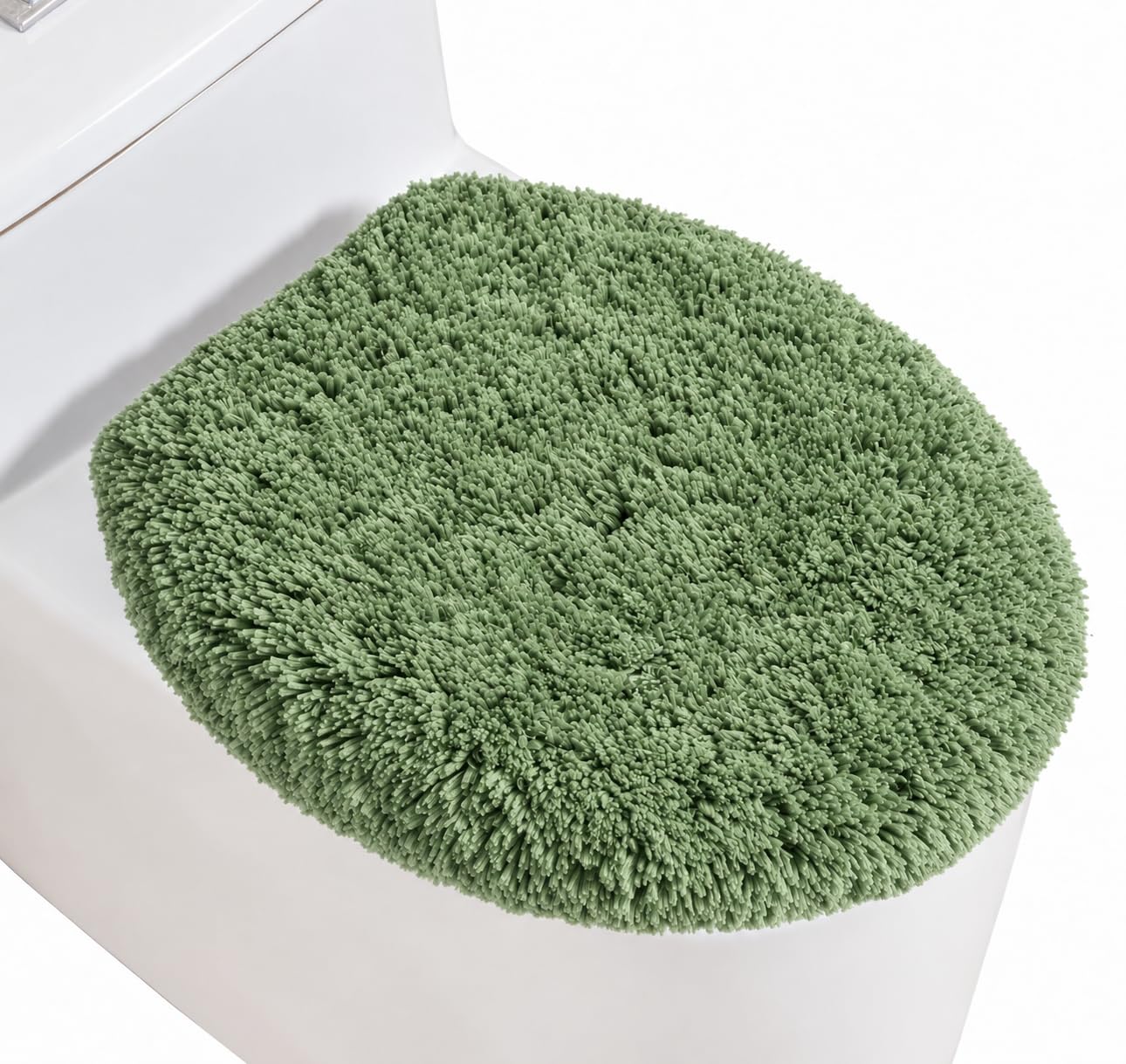 Microfiber Toilet Lid Cover, 17.5"x15" Fits Round Oblong and Elongated