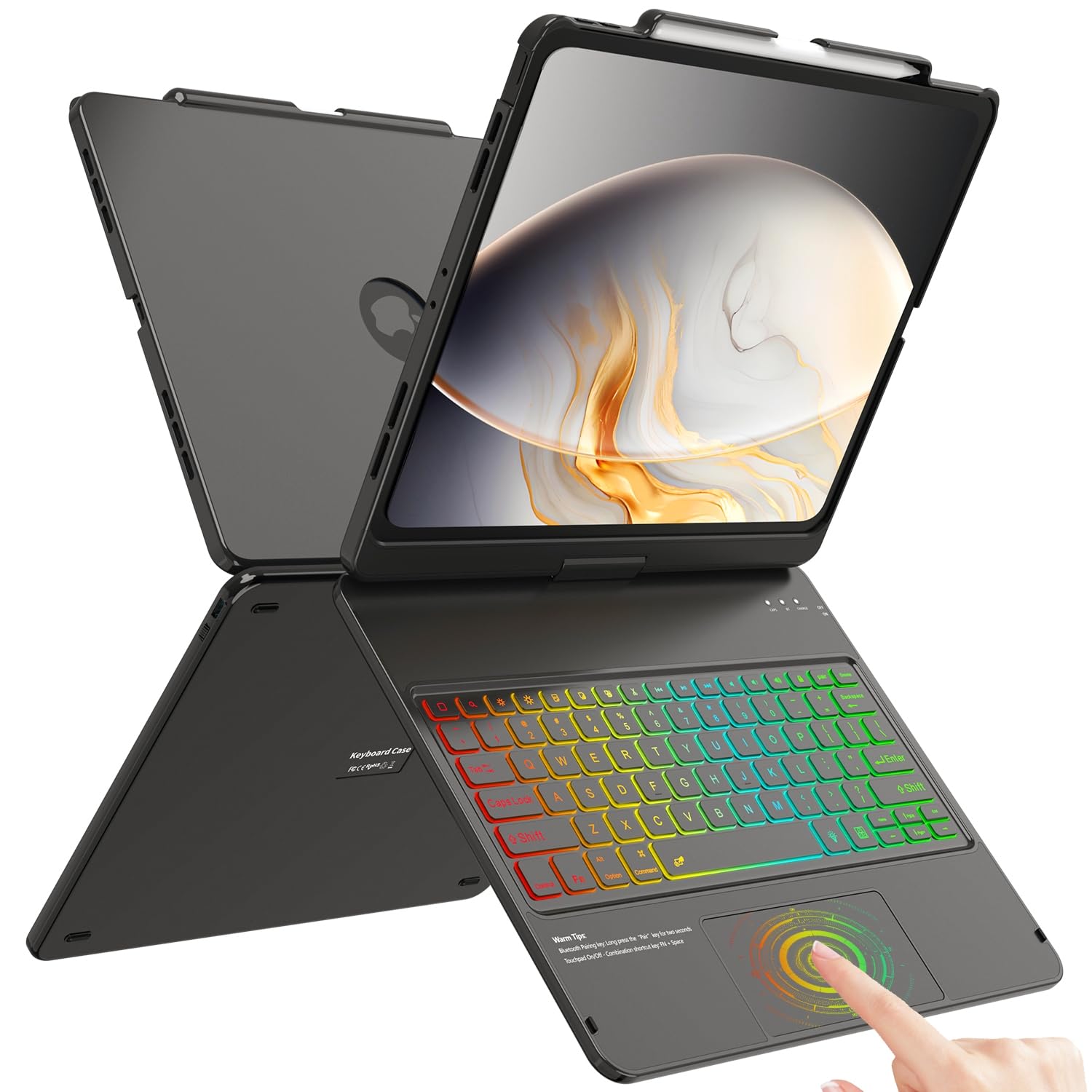 Amazon.com: FUWANG Touch Keyboard Case for iPad Air 13 inch