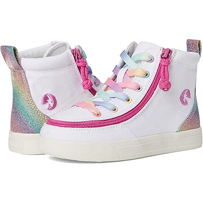 Женские кроссовки BILLY Footwear Kids Classic Lace High (Toddler) white rainbow