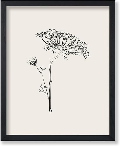 Miniatura 510 de Poster Master Póster de peonías – Estampado de flores retro – Ilustración floral – Ilustración en blanco y negro – Diseño de línea y abstracto –
