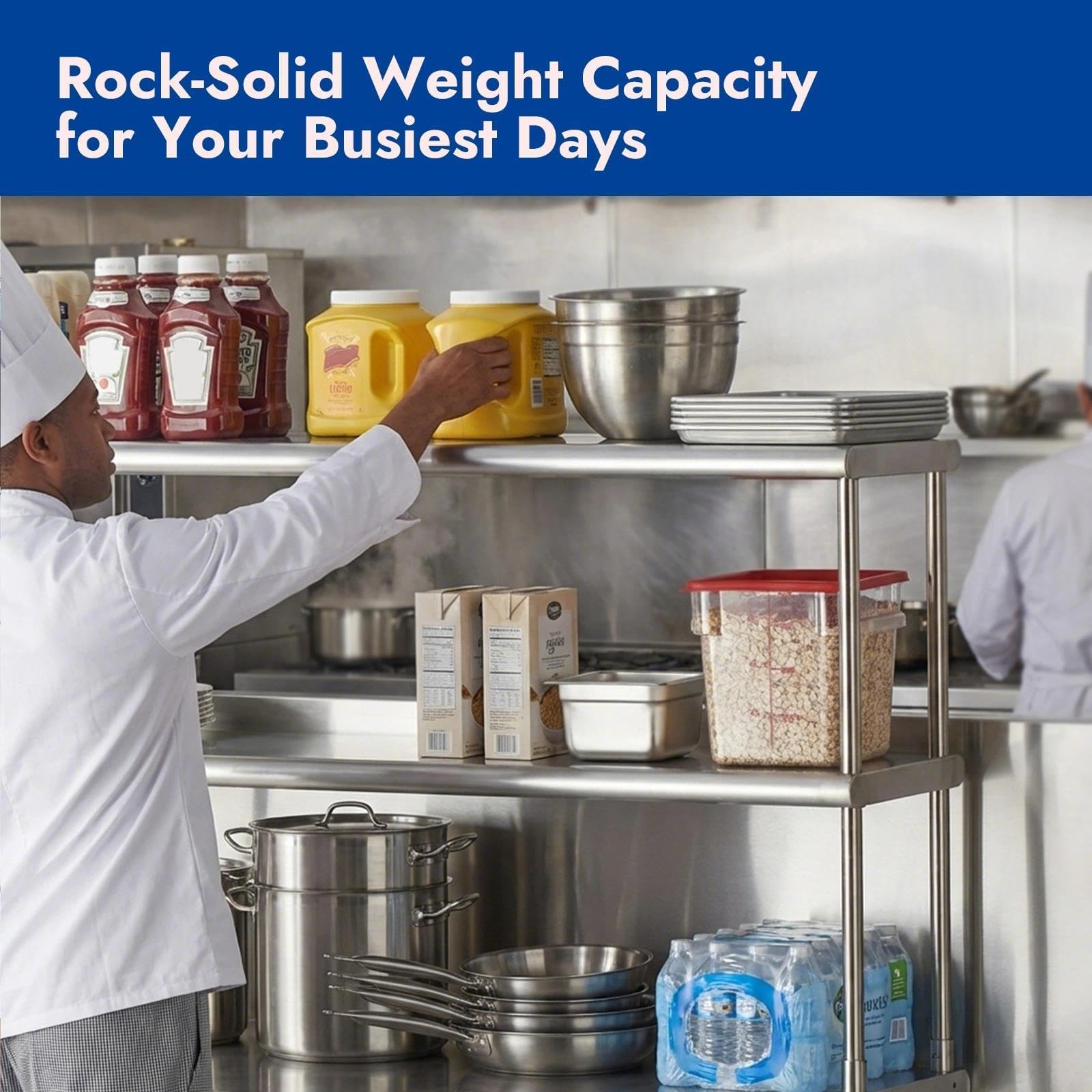 APLSS Stainless Steel Overshelf - 2 Tier -7