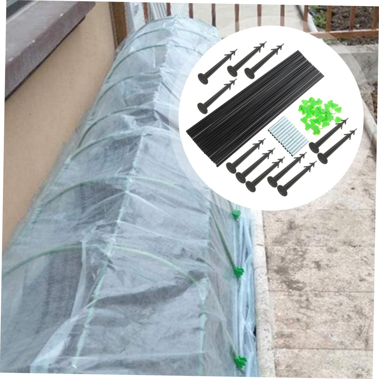 BESPORTBLE Arceaux De Couverture De Rangée Plastique Supports De Arqués Arceaux De Tunnel De Plantation pour Jardinage