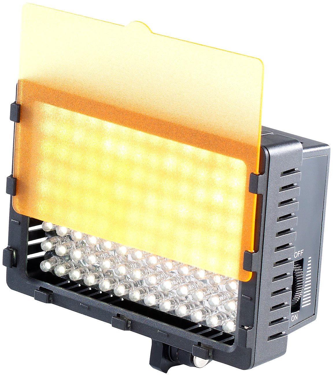 Somikon lampa LED do zdjęć i wideo, 126 diod LED światła dziennego, 520 lm, 5500 K, z regulacją jasności, z 3 filtrami kolorów