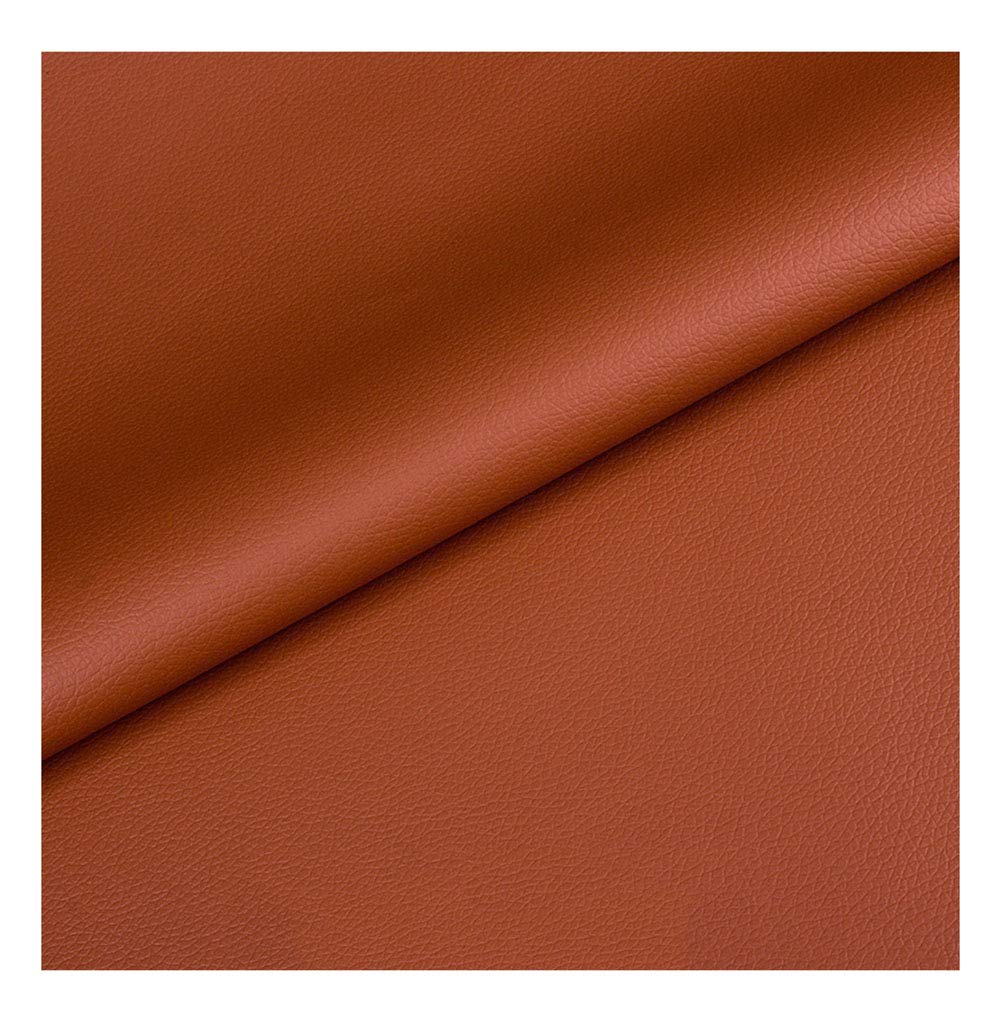Tissu simili cuir marron 1.37x10m imperméable pour tapisserie et couture