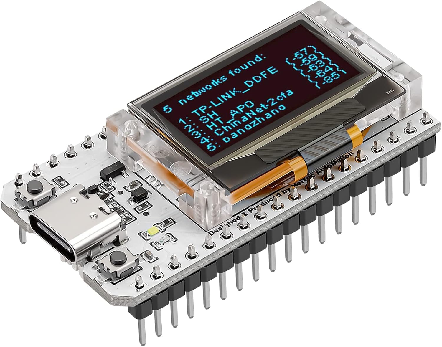 Seamuing Módulo ESP32 OLED Display Tarjeta de Desarrollo WiFi 32 Bajo Consumo de energía 240 MHz Dual Core con Chip CP2012 Pantalla 0.96" para Arduino Node mcu