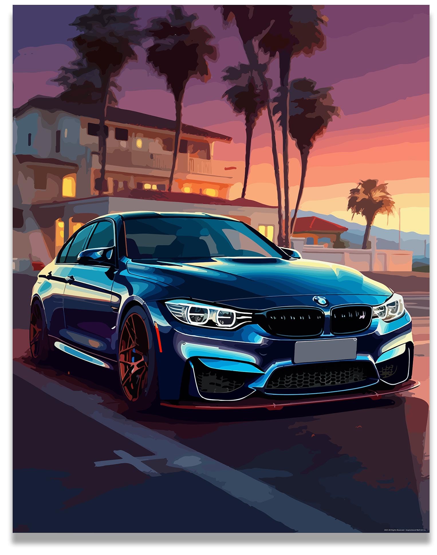 Inspirational Wall Art Co. - Cruiser | 2018 BMW M3 CS Poster - Car Posters for Boys Room - Car Wall Decor - Car Room Decor - Car Posters for Men | 11x14 Inches Unframed