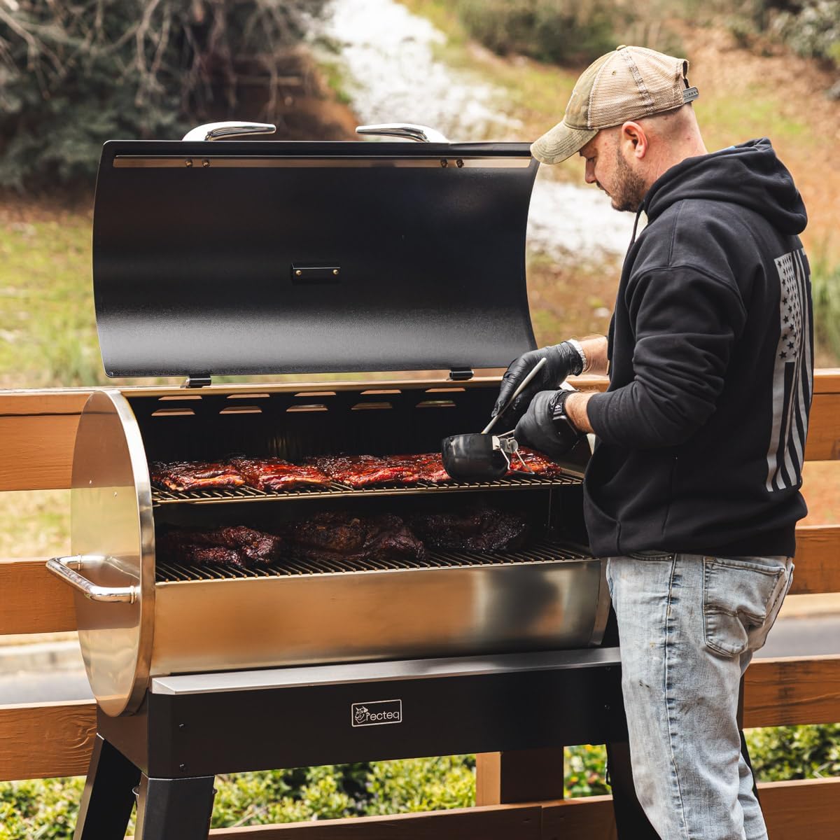 recteq Pellet Grill – Backyard Beast 1200, Pellet Smoker Grill, Wi-Fi-Enabled, Electric Pellet Gril