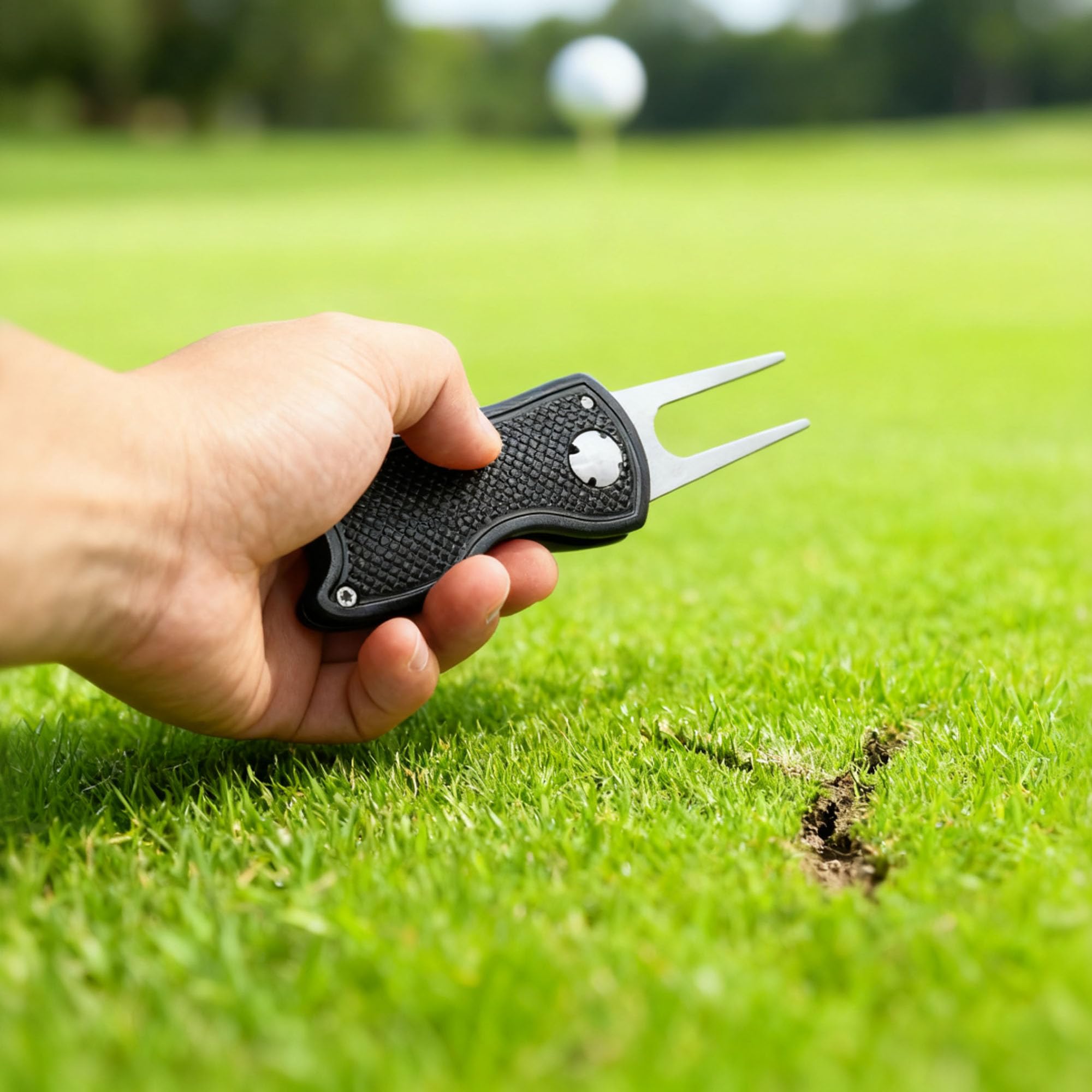 2 Pezzi Forcelle Da Golf Strumento Di Marcatore, Pitch Fork Golf, Golf Divot Strumento Di Riparazione, Per La Riparazione Di Tappeti Erbosi Verdi E Golf, Con Pennarello Magnetico Per Golfisti