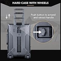 Vista 7 de Lykus HC-5220 Waterproof Hard Case with Wheels and Customizable Foam, Interior Size 20.5x14.2x9.7 inch, Suitable for camera, lens, drone, mic