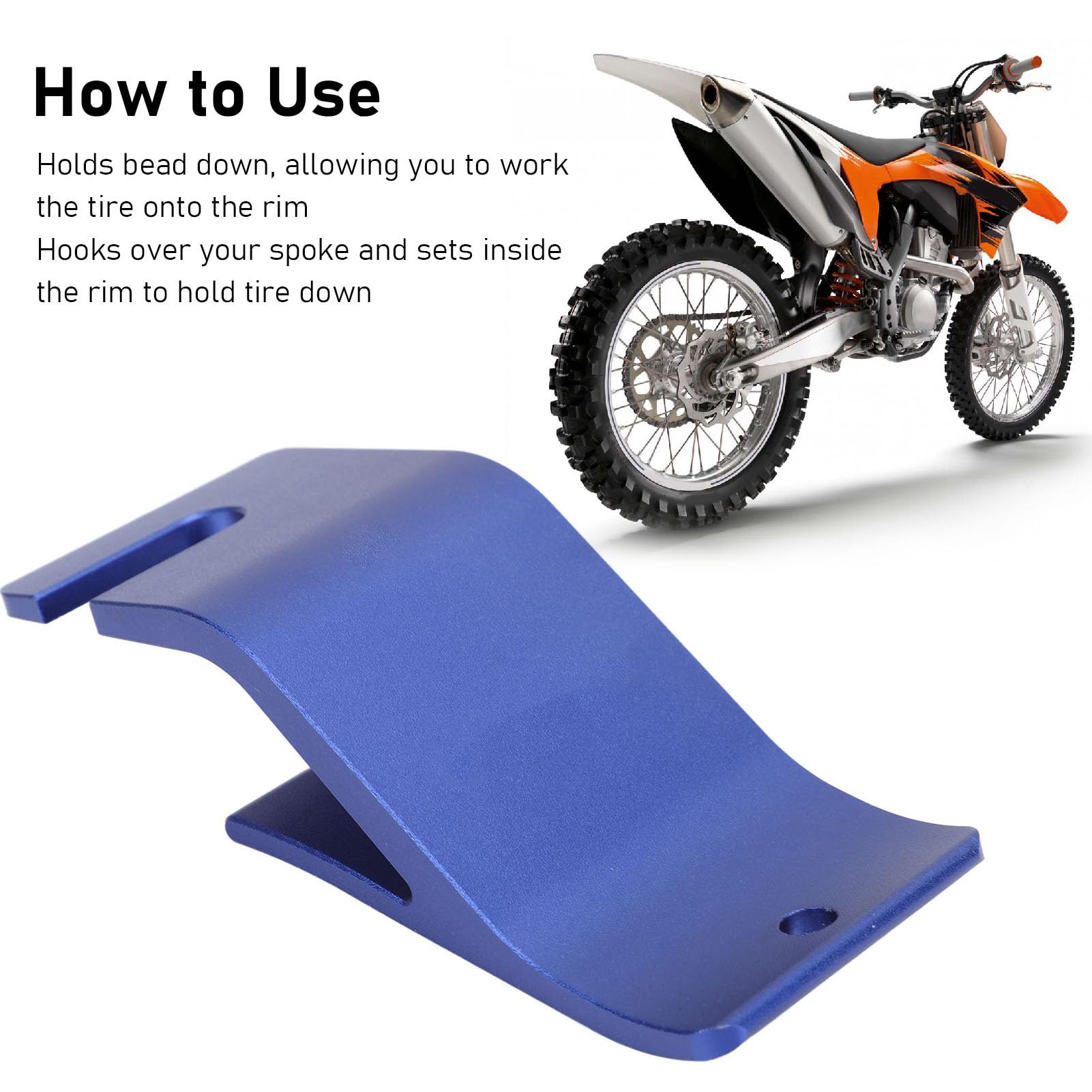 Outil De Changement De Pneu Moto Aluminium 6061 - Bleu - Pour Moto Tout-Terrain Et Enduro