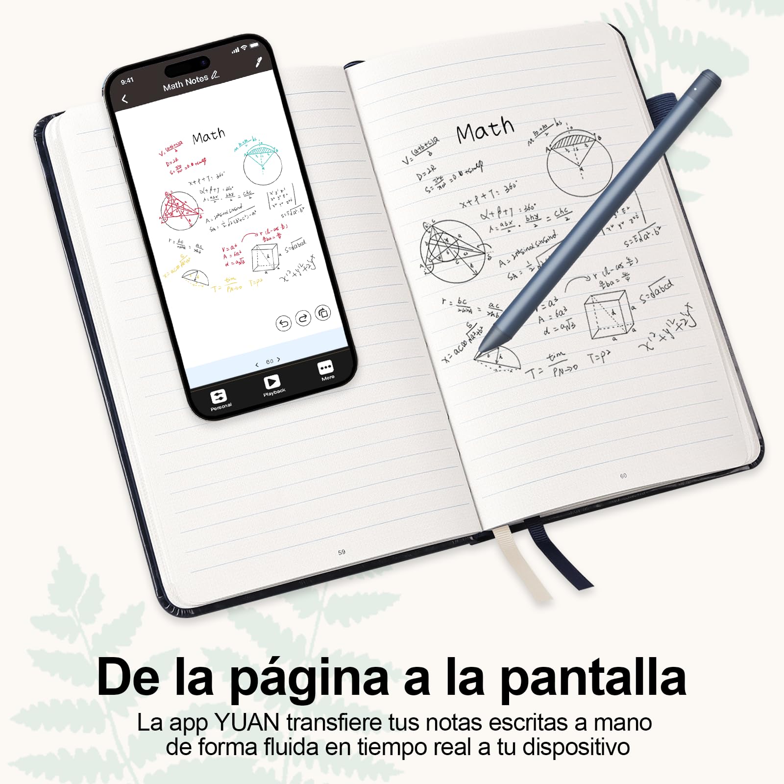 Yuan Libreta Inteligente con Bolígrafo Inteligente Incluido, admite Sync | Smart Writing Set Cuaderno Digital Smart Digital Notepad Escritura Inteligente para Notas y Bocetos, y Partage en Tiempo Real