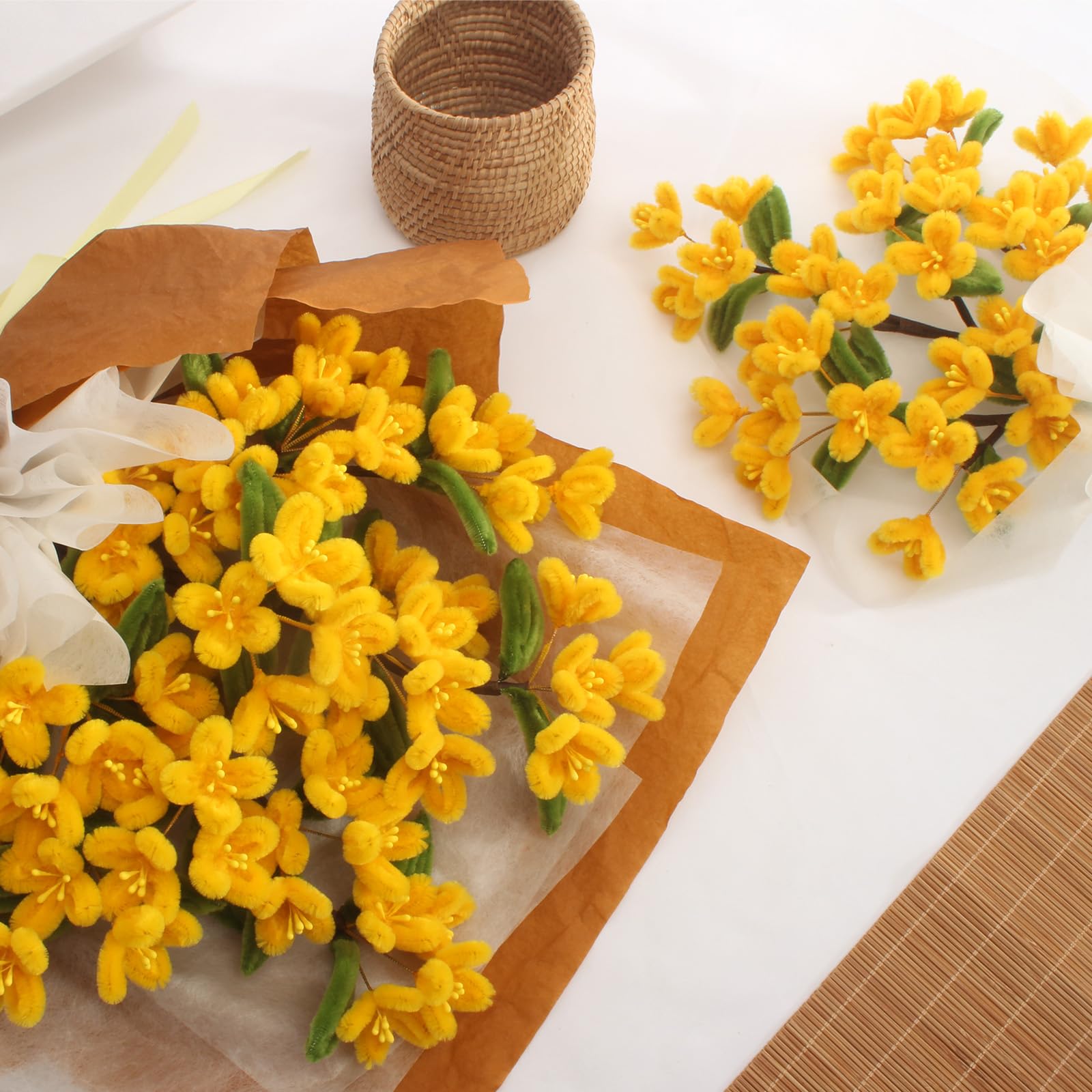 Amazon | LOZIZI 手芸モールキット 金木犀 2 倍量 DIY 花束セット 詳細