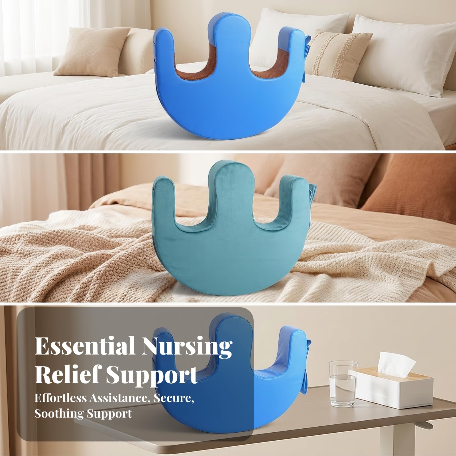 Baoblaze Ayuda para Girar Pacientes Cojín Soporte con Acolchado Espeso Antideslizante y Correa Ajustable Reduce del Cuidador y Mejora la Alineación Adecuada, Style to 2
