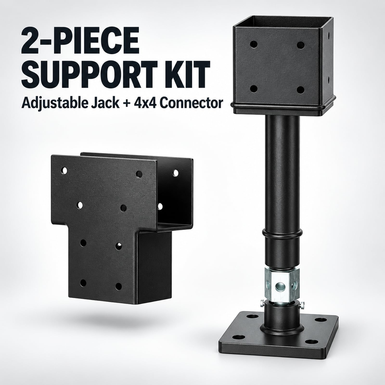 Kit de poste de gato de tornillo ajustable de 4 x 4 pulgadas y