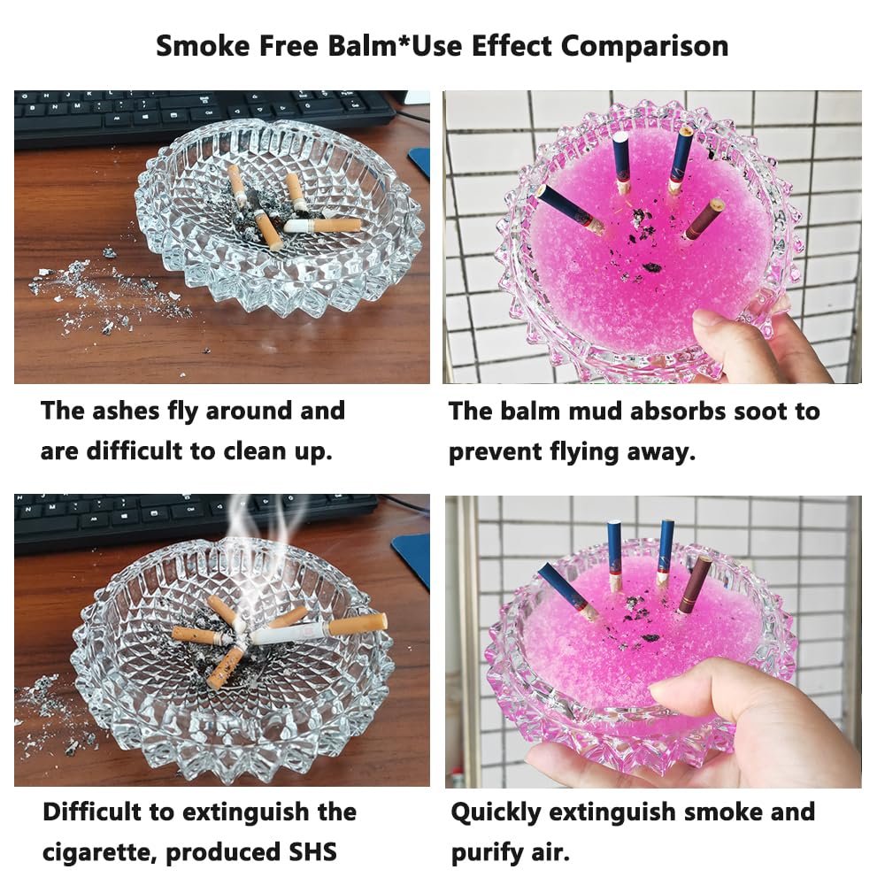 Cendrier magique sans fumée pour intérieur/extérieur - Sable (130,1 g) - Cendrier sans fumée pour cigarettes - Extincteur rapide et éliminateur d'odeurs - Empêche la fumée secondaire, la suie et les