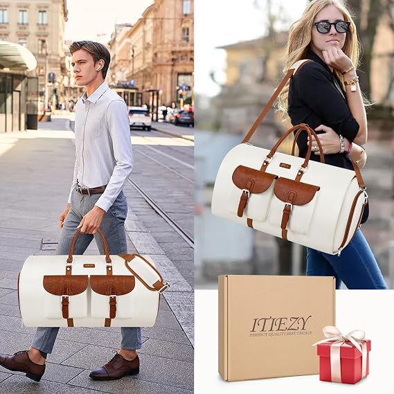 Garment Bag for Travel Convertible Carry on Travel Duffel Bag for Men Women
