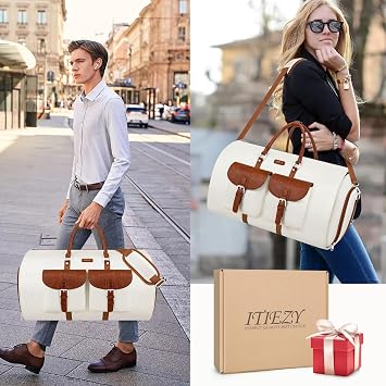 Garment Bag for Travel Convertible Carry on Travel Duffel Bag for Men Women