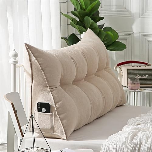 Miniatura 31 de Almohada de cabecera con cuña para cama, almohada de lectura, almohadas triangulares, almohadas de cuña para cabecero, relleno de huecos, cojín