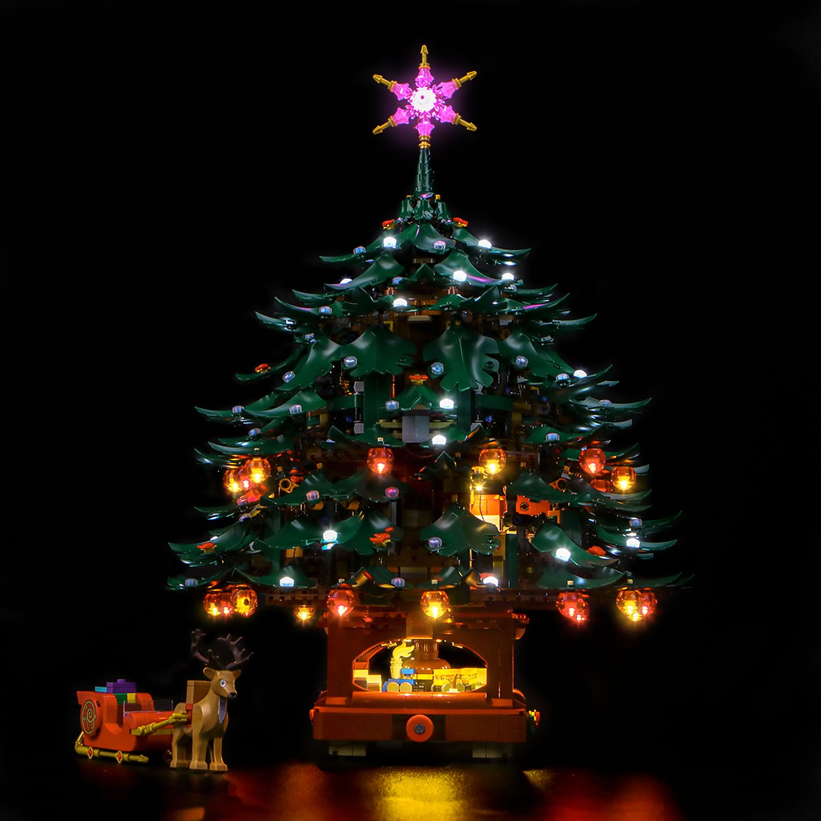 LocoLee RC Version Led Light Set Compatible with Lego 41843 Family Christmas Tree Decoration Led Decoration Lighting Kit Compatible with Lego 41843 Building Blocks Model,Only Lights Set,No Model - Image 4