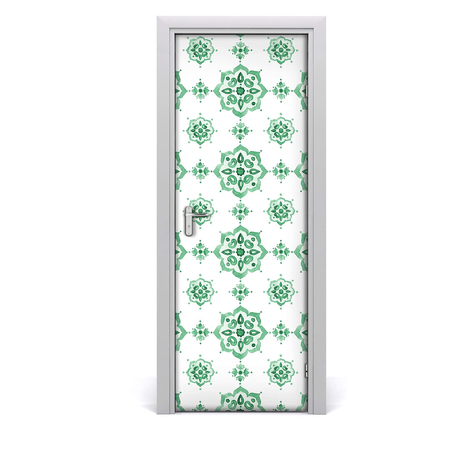 Vinilo para puerta geometrico impermeable y lavable extraible