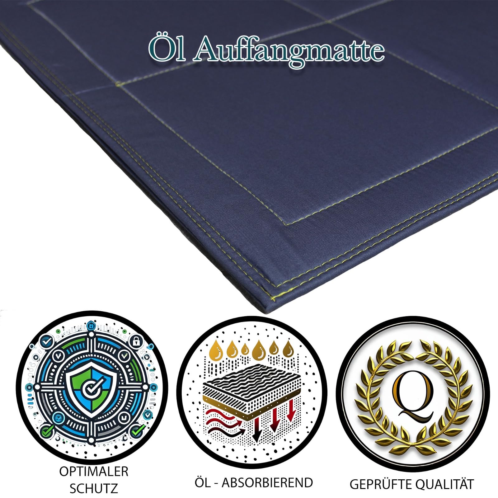 SILUK Öl-Auffangmatte Clean Max, Ölmatte ist absorbierbar, Ölmatte Robuste Schutzmatte, Vielseitiger Garagen-Protektor,Strapazierfähige Saugmatte, Ölbindematte Grau (55x90)