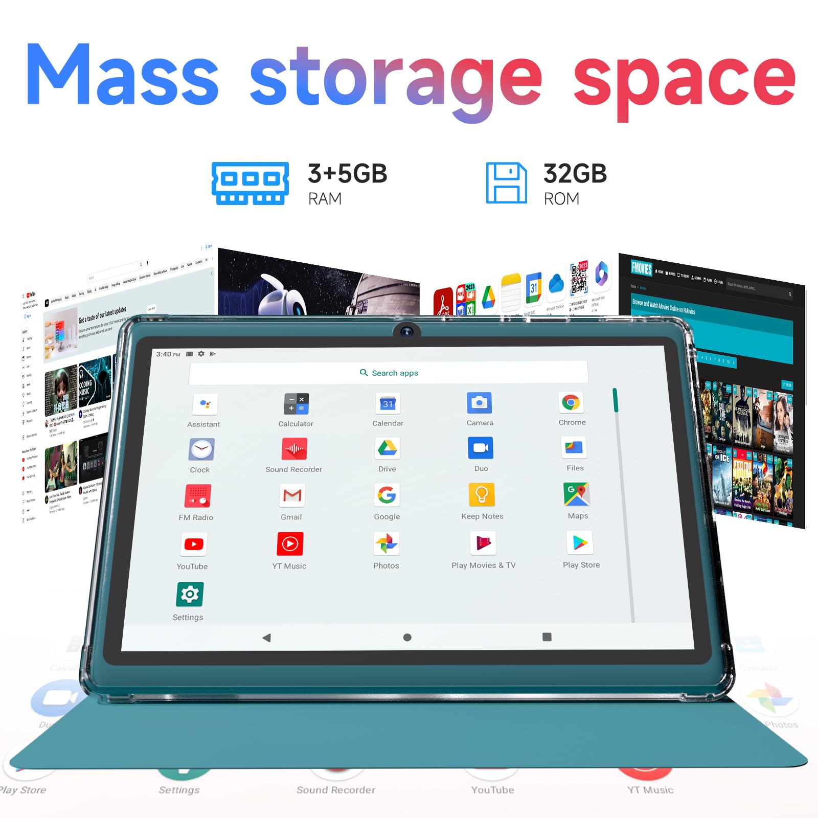 Amazon.co.jp: Android 14 タブレット 7インチ タブレットケース付 8GB