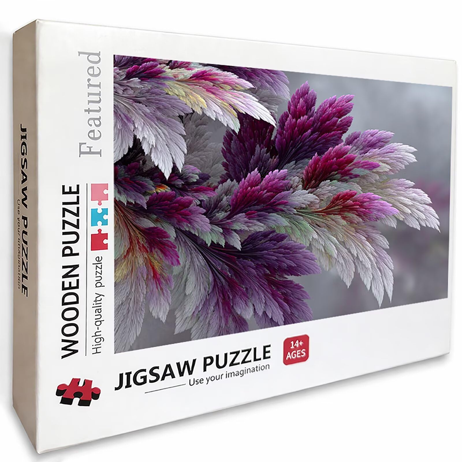Fioletowe puzzle dla dorosłych, 4000 elementów, "zrób to sam", 141 x 87 cm, drewniane puzzle dla całej rodziny, duże, inteligentne puzzle, dekoracyjne puzzle i prezenty, gra zręcznościowa (pióro) 3