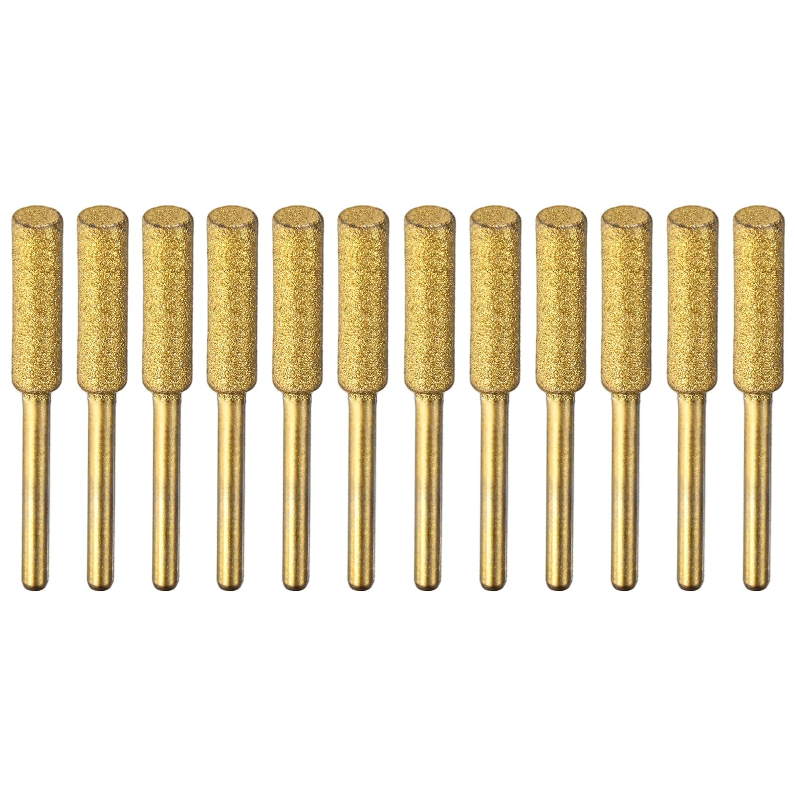 TIXIPEM 12pcs Diamond Chainsaw Sharpener 7/32in, Gold
