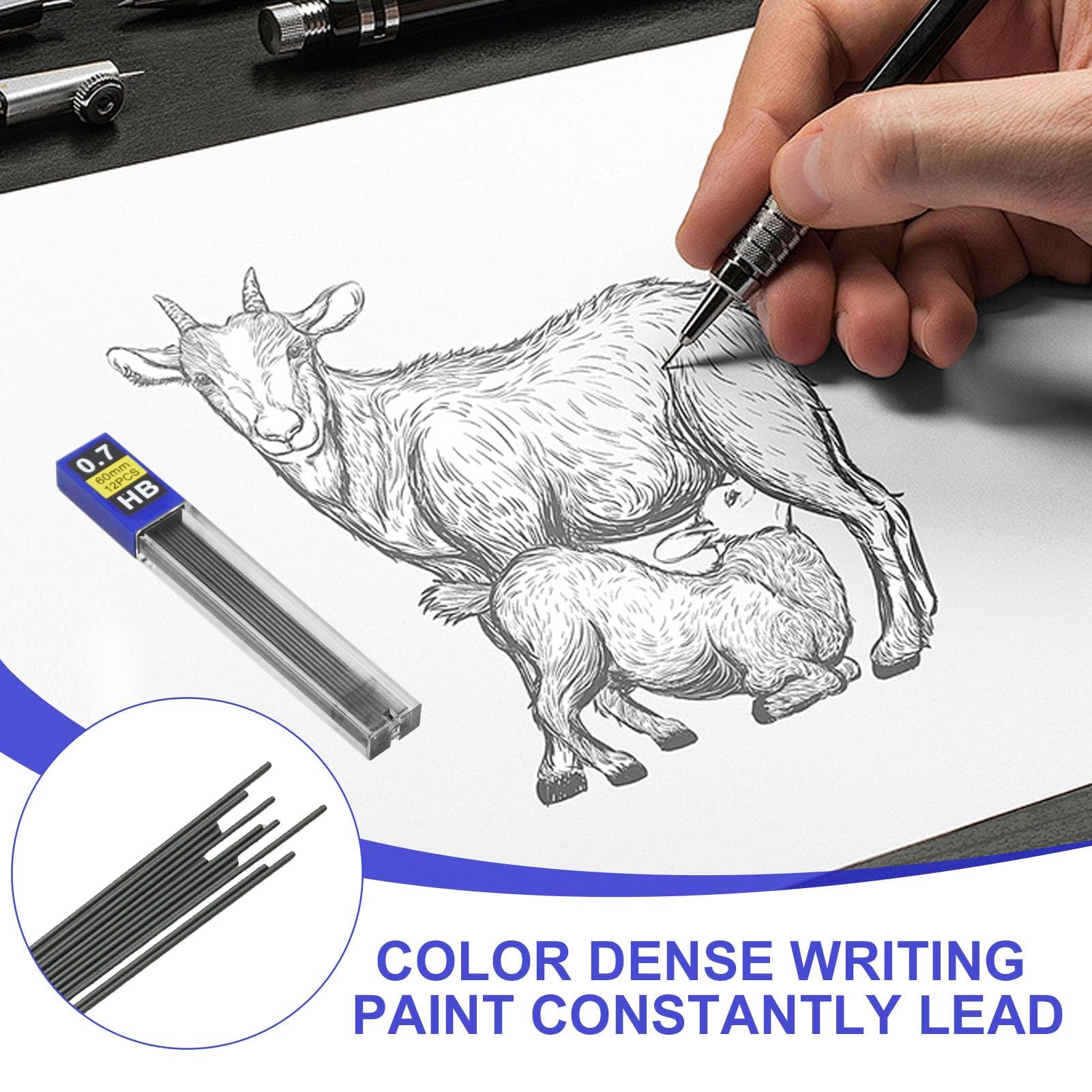 Mine Matita 0.7 HB Bieiyhe - 240 Pezzi, Per Portamine, Scrittura Fluida