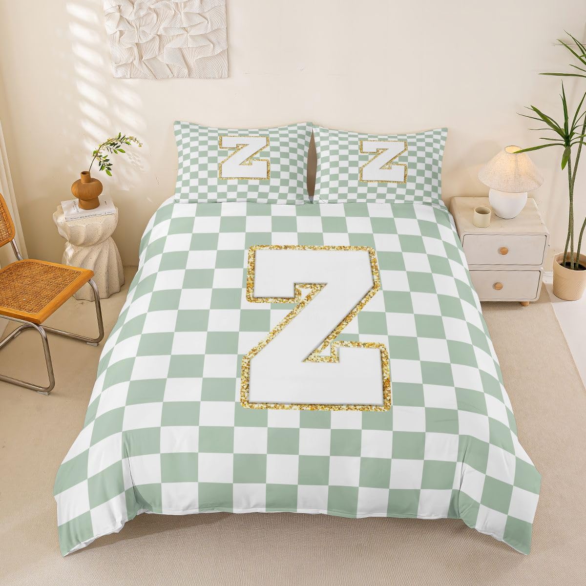 Housse de couette 200x200cm réversible avec fermeture éclair pratique en microfibre