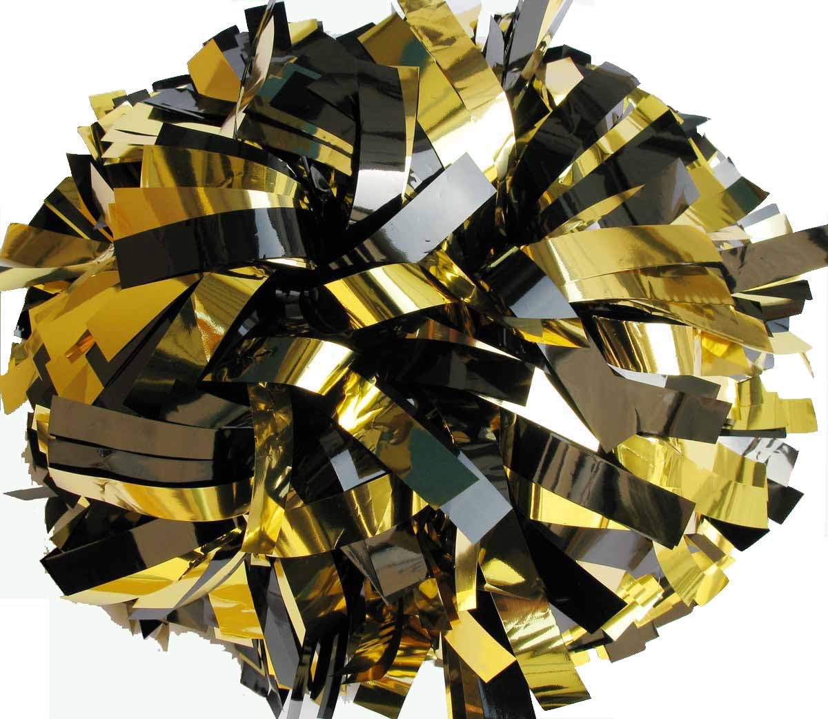 kuugear Pair, 6" Metallic Cheerleading Pom Pom with Baton Handle