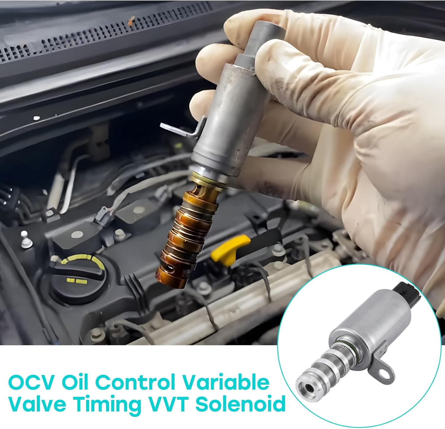 AULINK 11368610388 11367587760 OCV Oil Control Variable Valve Timing VVT Solenoid 2 PCS For Mini Cooper R56 2002-2016,R57/R59 2005-2016,R58 2012-2016,R60 2011-2016,R61 2013-2016