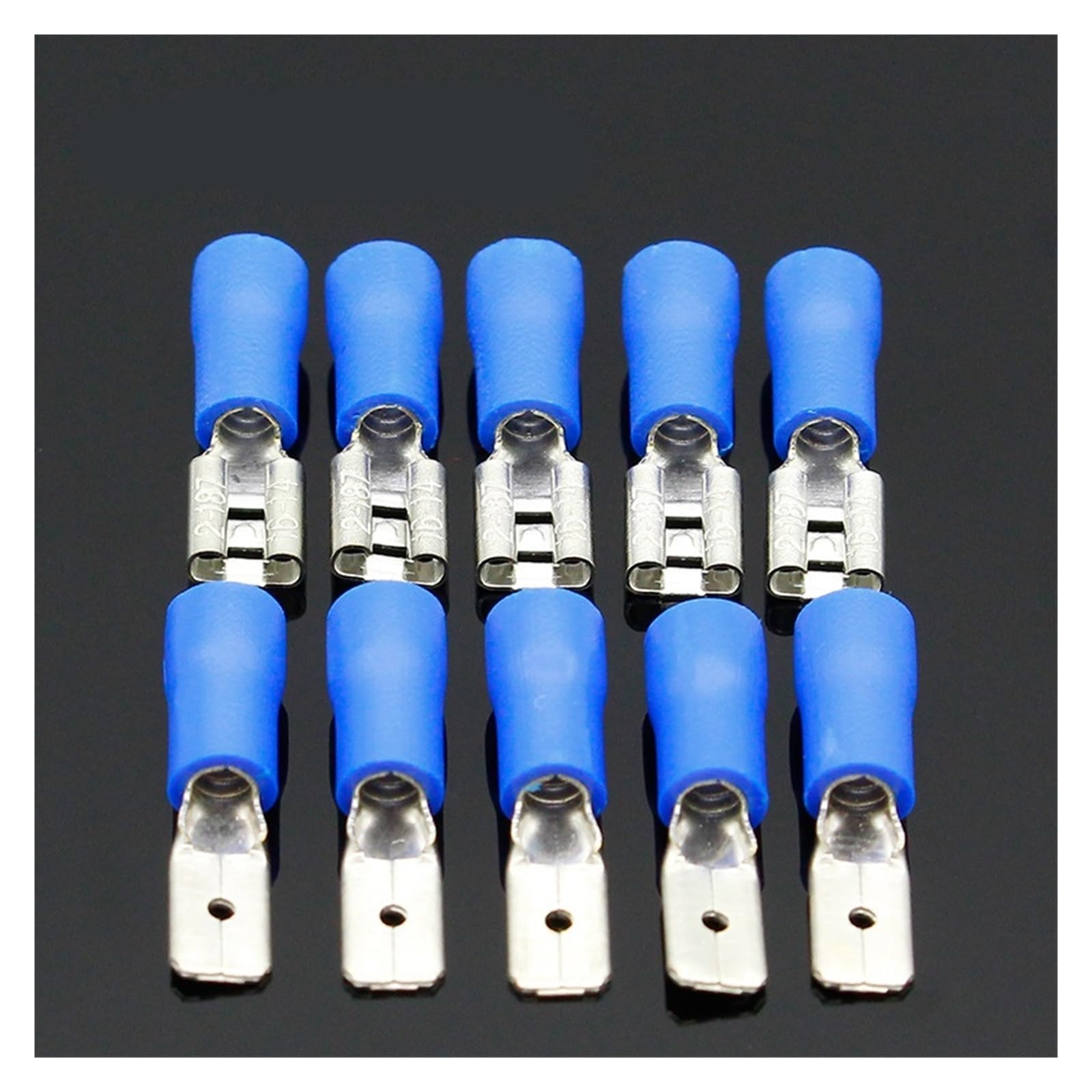 QMKADFQXF 100 Pcs (50Pairs) 4.8mm Female Male Electrical & Wiring Connector Insulated Crimp Terminal Spade