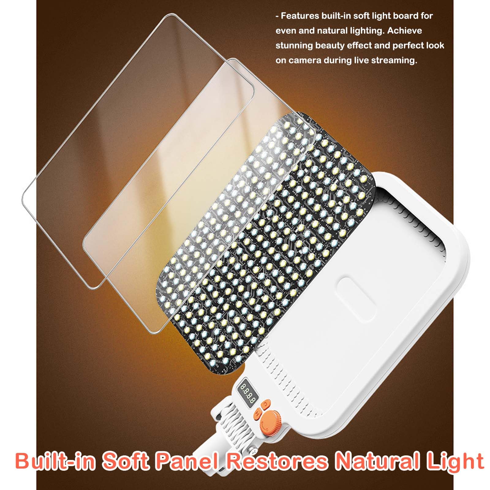Luce per Live Streaming Video, Fill Light per Streaming su PC e Mobili | Lampada LED per video su YouTube, TikTok, Strumenti per Creatori di Contenuti e Influencer