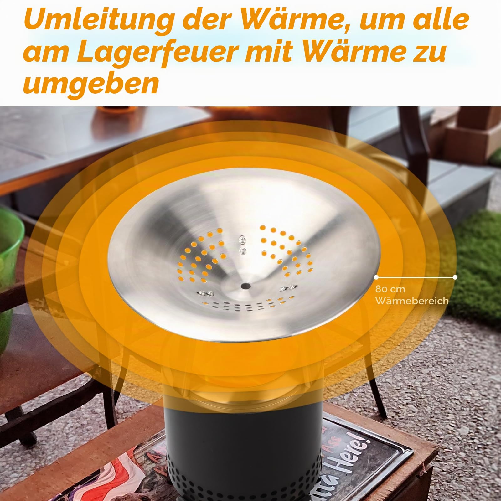 Solo Stove Mesa XL Wärmeabweiser – erweitert den Hitzeradius, fängt Wärme EIN – 304 Edelstahl – inklusive Antikoch-Clip und Aufbewahrungstasche – 27,9 cm (T) x 15,2 cm (H)