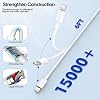 Cargador para iPhone [Certificado Apple MFi] Cable de carga Apple 2 unidades de 6 pies Lightning de carga rápida con adaptador de pared para viaje para iPhone 14/13/12/11/XS/XR/SE/7/8/8 Plus/AirPods 3
