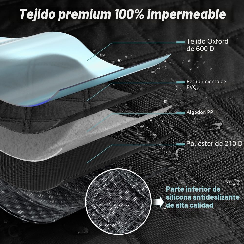 KYG Protector Maletero XXXL Super Antideslizante Impermeable Protector Maletero Coche Perros Extra Grande Duradero Resistente a la Rotura Adecuado para Coches Medianos y Grandes,195 * 105 * 38 cm