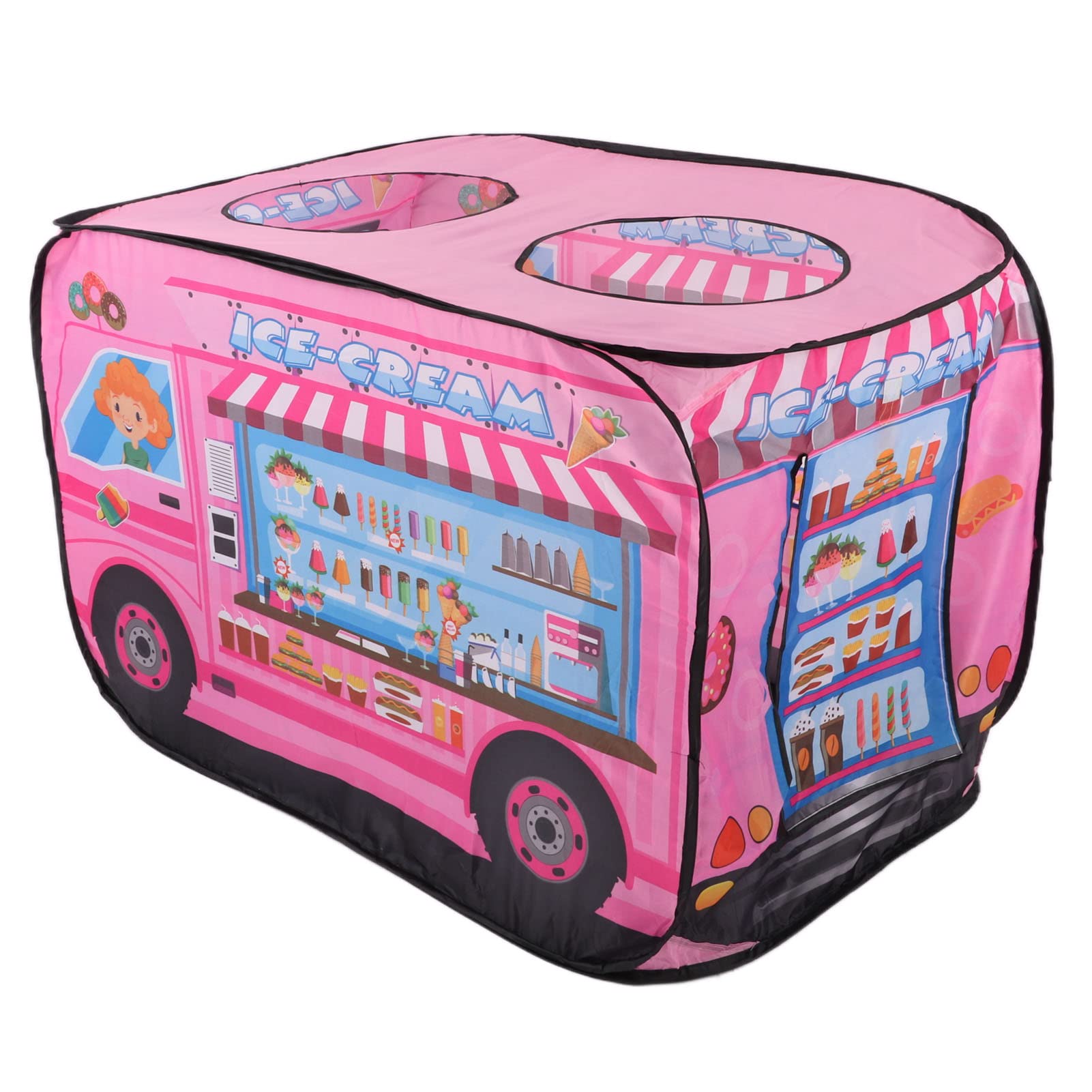 Prevessel Up Play Tent Ice Cream Truck Up Kids Playhouse for Indoor and Outdoor Activities