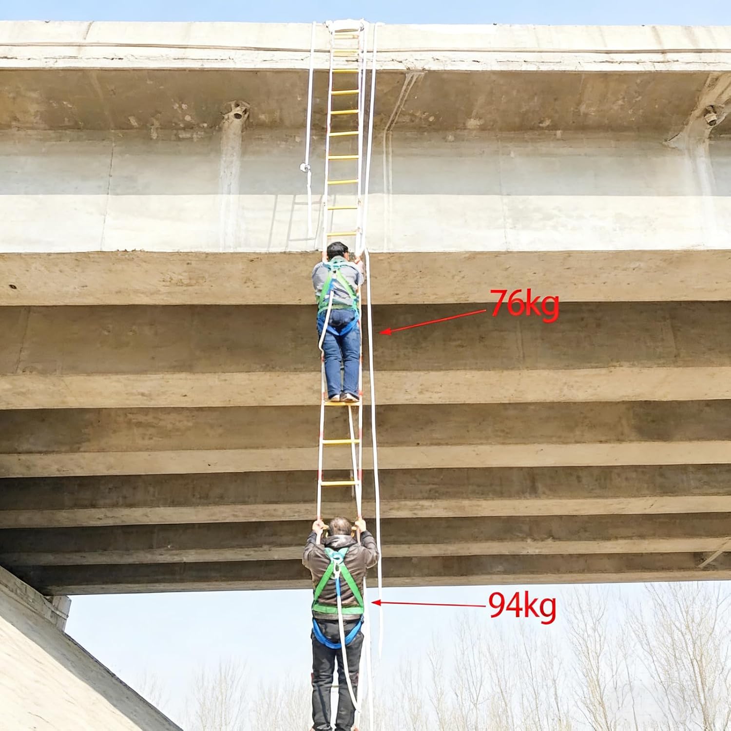 Step Ladder, Fire Ladder 3 Story Window, Fire Escape Ladders Emergency Fireproof Rescue Ladder Emergency Fire Escape Ladder(Size:10M/33Ft)