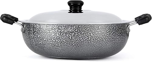 Miniatura 5 de Kadai Kadhai - Utensilios de cocina antiadherentes de acero inoxidable, antiadherente, mango de acero inoxidable, 2 litros con tapa de acero, Kadhai