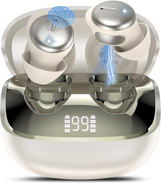 Sleep Earbuds Bluetooth 5.4 in Ear Light-Weight Headphones with Sleep Mode and White Noise, Mini Sleep Ear Buds for Side Sleepers, Clear Calls, 48H Sleep Earphones for Relaxing/Focus, White - 1