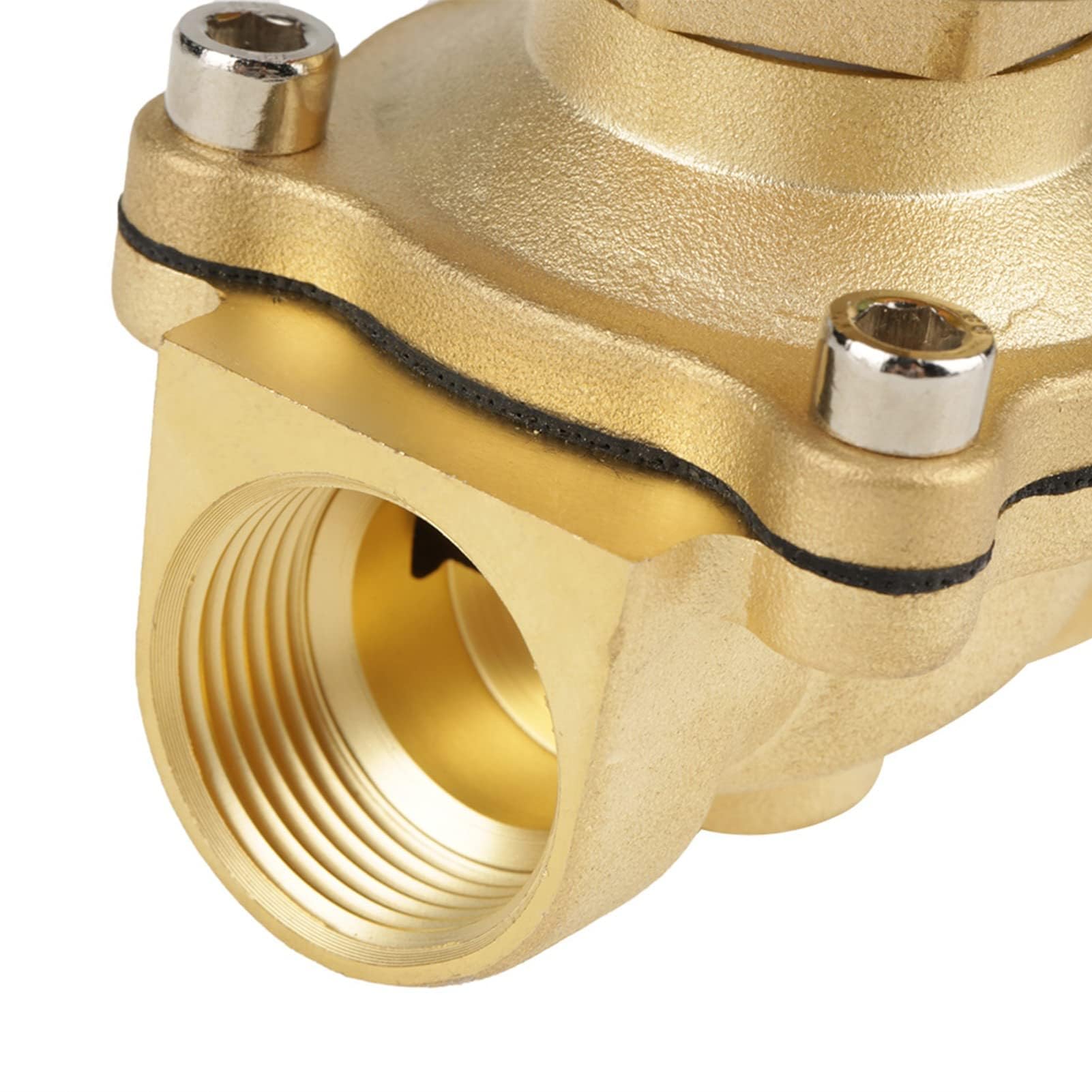 Elettrovalvola a Solenoide Ottone NO 3/4" DC 12V 0-1.0Mpa Normalmente Aperta Valvola Elettromagnetica Filettatura per Acqua Aria Gas