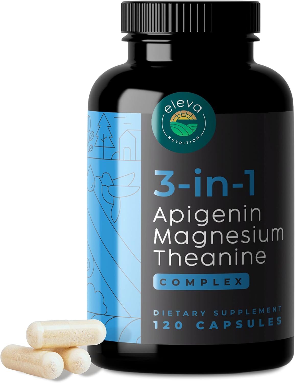 Eleva Nutrition Magnesium LThreonate, Apigenin, Theanine, 3in1