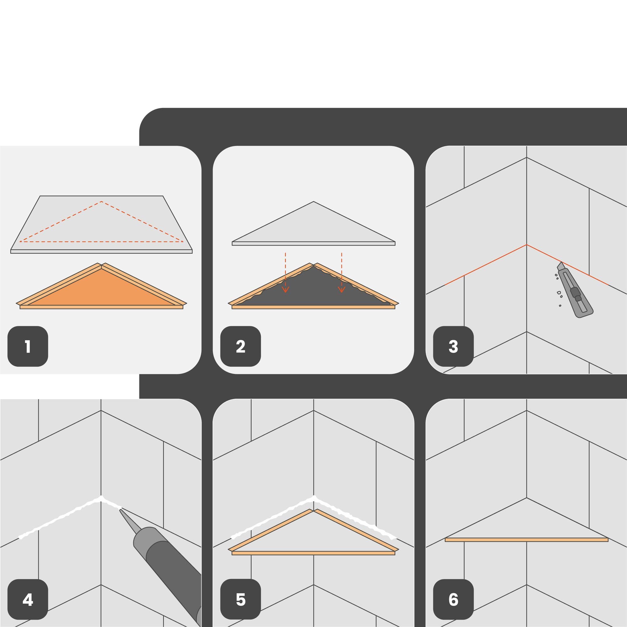 Mensola per doccia piastrellabile senza foratura 205 mm x 205 mm Argento Mensola per doccia angolare installabile a posteriori, acciaio inox resistente alla corrosione