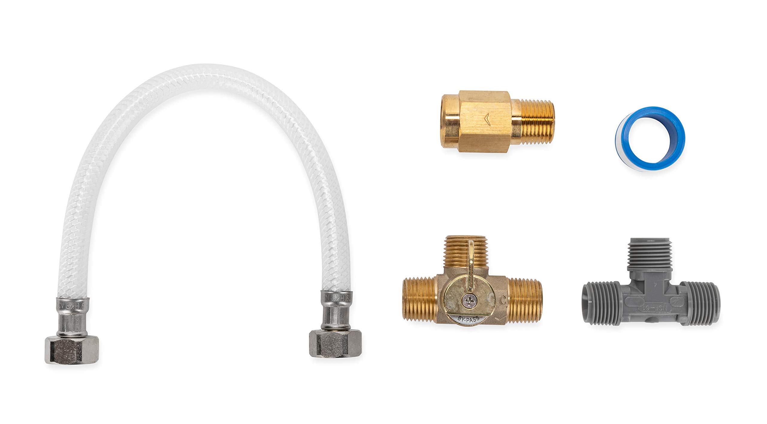 CamcoRV Quick Turn By-Pass Kit - Save Antifreeze During RV Winterization By Passing the RV Water Heater with a Single Turn - Features Kink-Resistant & Reinforced Hose (35983)