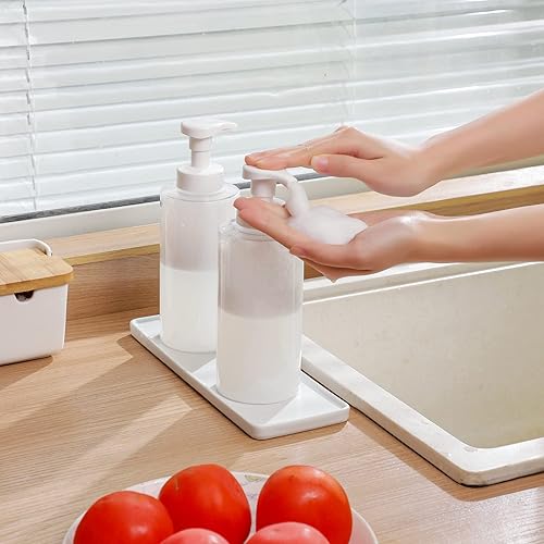 Miniatura 4 de UUJOLY Dispensador de jabón espumoso, botella de plástico recargable de 17 onzas para jabón líquido, champú, gel de baño, 2 unidades, transparente