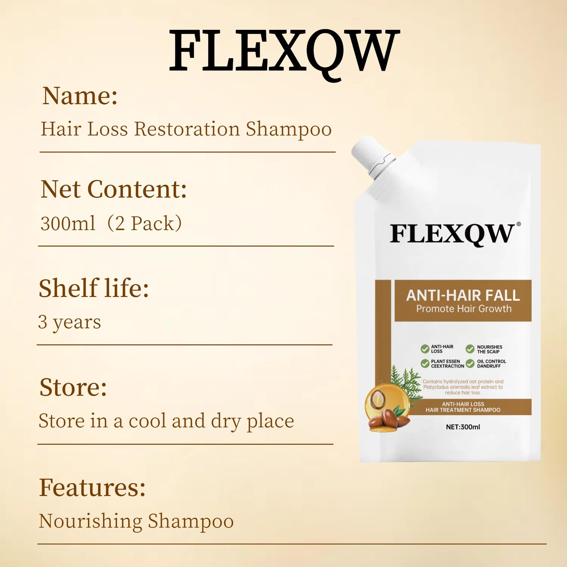Anti-Hair Loss Shampoo with Ginger & Ginseng Extracts